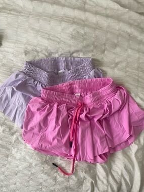 Women’s Pink and Lavender Elastic Waist Ruffle athletic Small